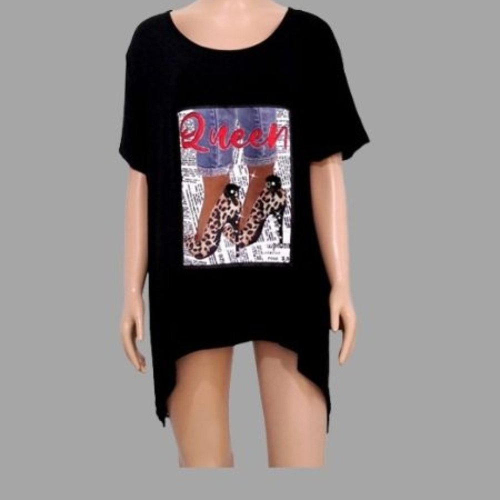 Rhinestone Stiletto Heel Shirt